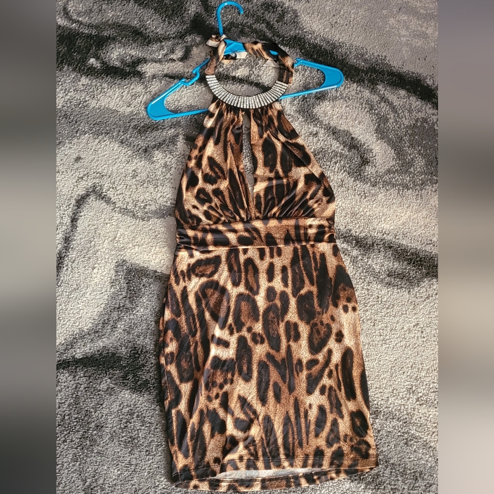 Sabora leppard dress Women medium